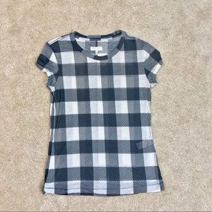 Rag & Bone Semi Sheer Buffalo Check Tee